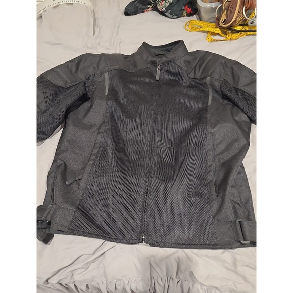 Bilt Blaze 2 Mesh Motorcycle Riding vented Jacket Men SZ Lg. Tall black armor - Picture 2 of 12